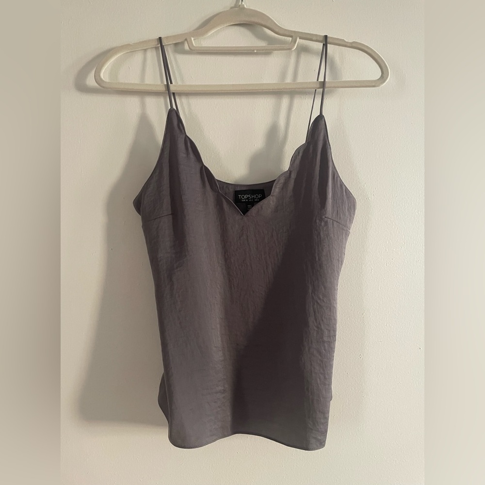 Topshop Charcoal Sleeveless Top